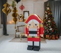 New Year`s Nutcracker. New Year`s decorations in the interior