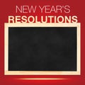 New year's Resolutions : Goals List on Blackboard with red back Royalty Free Stock Photo