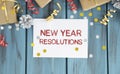 2021 New Year Resolutions on notepad - retro styles