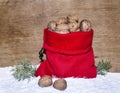 New Year's sack with nutlets