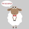 The New Year's sheep, asks forgiveness.