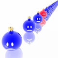 New Year's spheres with smilies Royalty Free Stock Photo