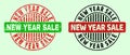 NEW YEAR SALE Rounded Bicolour Stamps - Corroded Texture