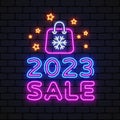 New Year 2023 Sale. Sale promotion poster. Happy new year 2023. Brochure design template, card, banner. Vector web Royalty Free Stock Photo