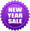 New year sale seal stamp badge violet Royalty Free Stock Photo