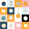 New Year Scandinavian vector color seamless pattern Royalty Free Stock Photo