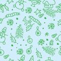 New year seamless pattern