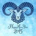 New year sheep illustration. Royalty Free Stock Photo