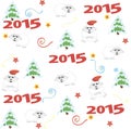 2015 new year, sheep. vector illustration Royalty Free Stock Photo