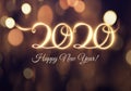 2020 new year shiny numbers vector light trail background. Royalty Free Stock Photo