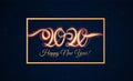 2020 new year shiny numbers vector light trail background. Royalty Free Stock Photo