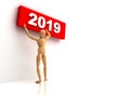 New Year 2019 sign