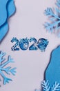 New year 2020 snowflakes paper Royalty Free Stock Photo