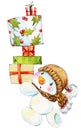 New year snowman and Christmas decoration