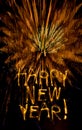 New year sparklers and fireworks Royalty Free Stock Photo