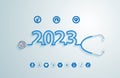 2023 new year with stethoscope creative design Royalty Free Stock Photo