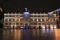 New Year street decor by night Moscow