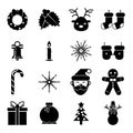 New Year Symbols Christmas Accessories Icons