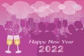 New year symbols to celebrate two thousand twenty-two