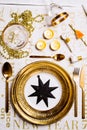 New year table setting Royalty Free Stock Photo