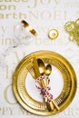 New year table setting Royalty Free Stock Photo