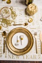 New year table setting Royalty Free Stock Photo