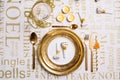 New year table setting Royalty Free Stock Photo