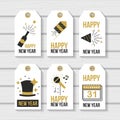 New year tags. vector illustration