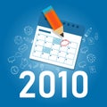 2010 new year target date calendar. Manage company or personal date reminder appointment