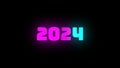 2024 new year text animation