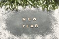 New year text, decoration background Royalty Free Stock Photo
