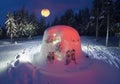 Snowy shelter in the storm