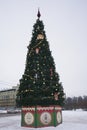 St. Petersburg, Russia, December 16, 2023. New Year tree on the Champ de Mars.