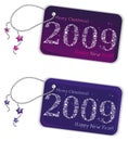 New year trinket tags 2009 Royalty Free Stock Photo
