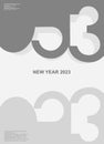 2023 new year typography for banners to be used as logo for business. illustration and vector