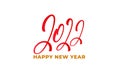 New Year 2022. Vector lettering design for New Year celebration