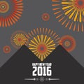 New year 2016 Vector Template