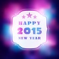 New year vintage text label over blurred blackboard Royalty Free Stock Photo