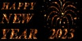 2023 new year wishes dark theme . with firework