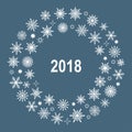 New Year wreath of snowflakes.