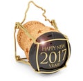 New year's 2017 champagne cork Royalty Free Stock Photo