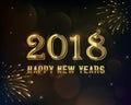 New years 2018 background template with wireworks