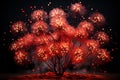 New Years day firework black background Royalty Free Stock Photo