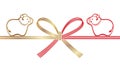 Mizuhiki - Japanese Decoration Strings - For Year Of The Ox Greeting Cards.