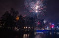 New years eve in Norrkoping Sweden Royalty Free Stock Photo