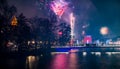 New years eve in Norrkoping Sweden Royalty Free Stock Photo