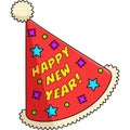 New Years Eve Party Hat Cartoon Colored Clipart Royalty Free Stock Photo
