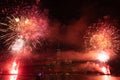 New years eve New York Manhattan fireworks. New York Fireworks over Manhattan. New York City 4th of July Fireworks. New Royalty Free Stock Photo