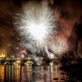 New years fireshow in Prague