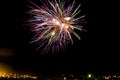 New years fireworks at caroline Bay in Timaru New Zealand